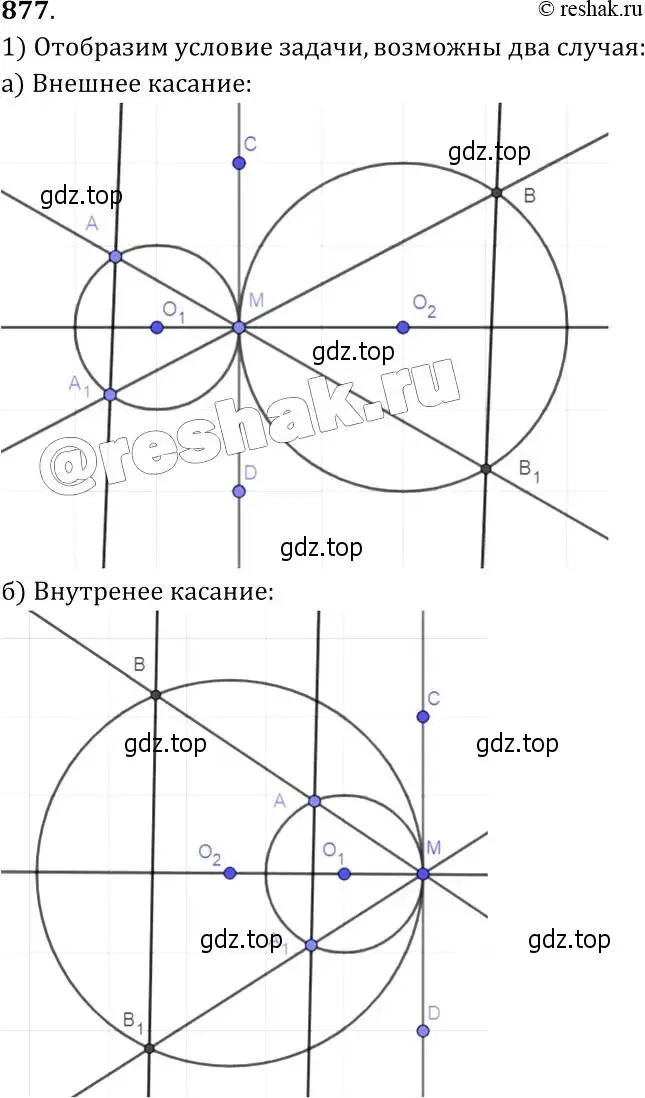 Решение 2. номер 877 (страница 217) гдз по геометрии 7-9 класс Атанасян, Бутузов, учебник