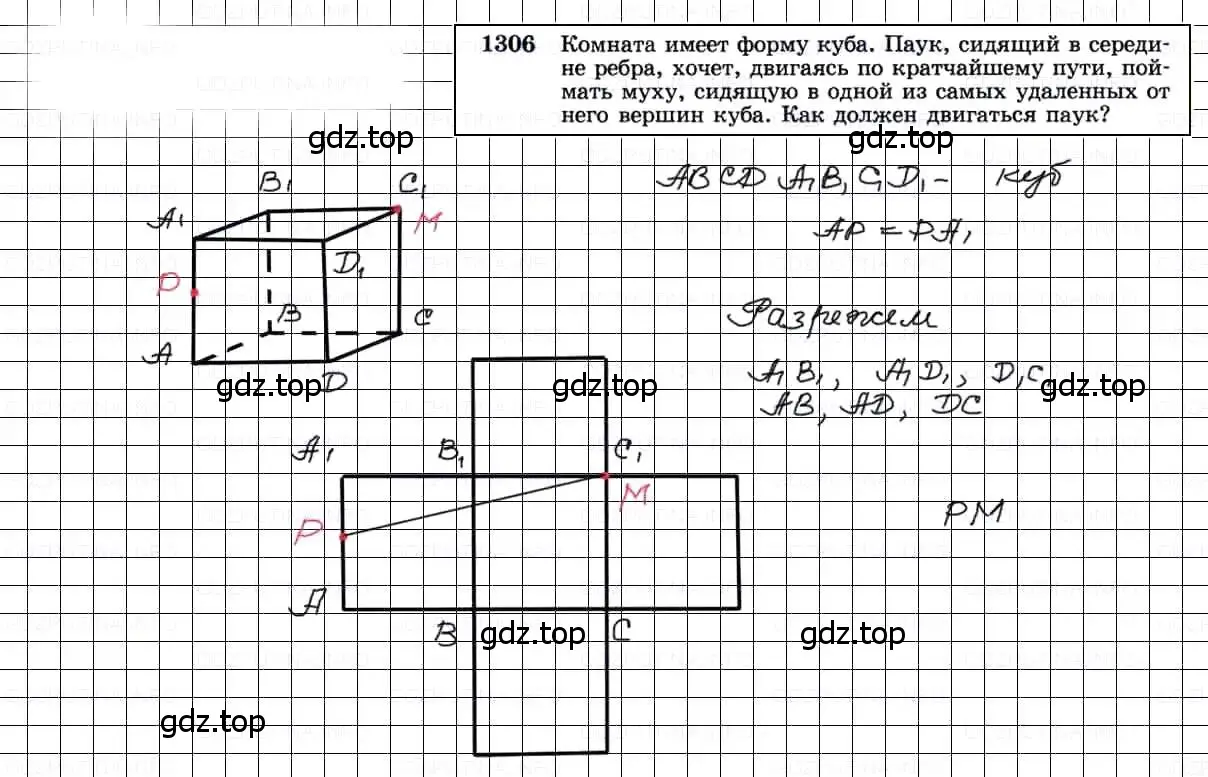 Решение 3. номер 1306 (страница 334) гдз по геометрии 7-9 класс Атанасян, Бутузов, учебник