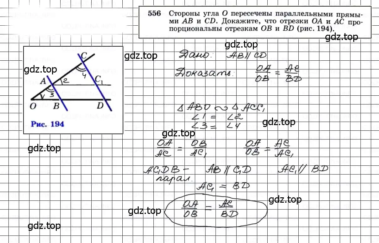 Решение 3. номер 556 (страница 144) гдз по геометрии 7-9 класс Атанасян, Бутузов, учебник