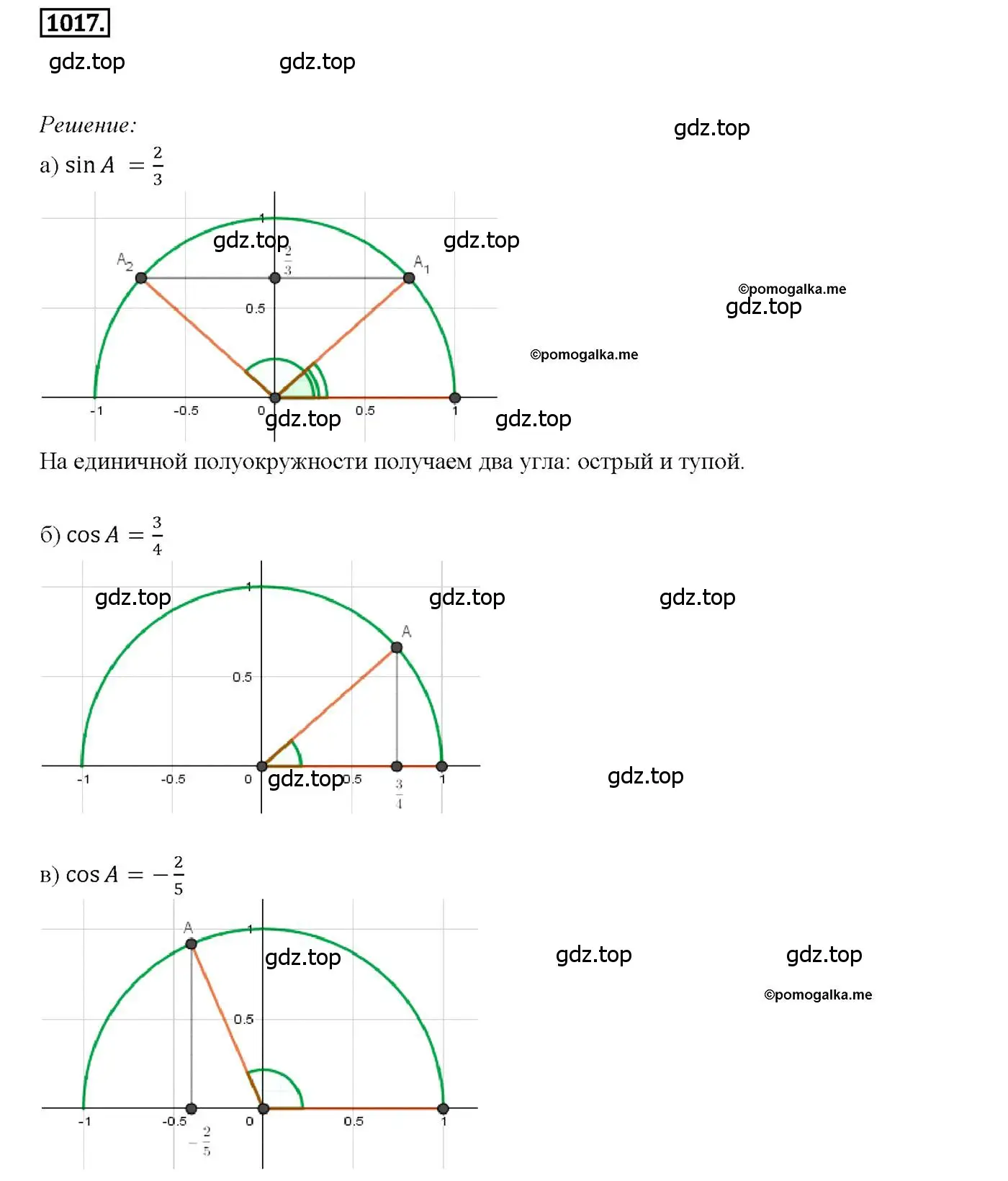 Решение 4. номер 1017 (страница 251) гдз по геометрии 7-9 класс Атанасян, Бутузов, учебник