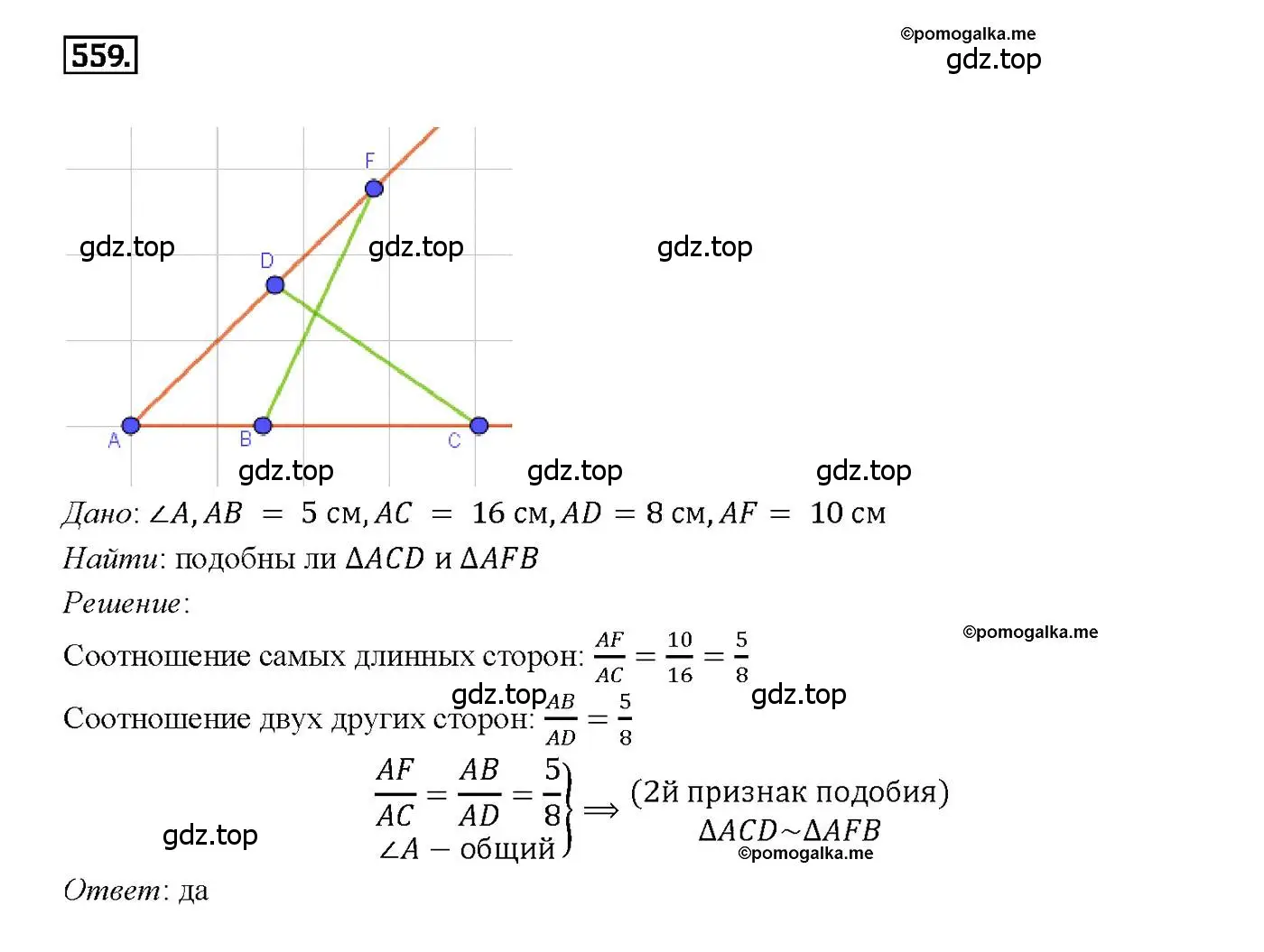 Решение 4. номер 559 (страница 144) гдз по геометрии 7-9 класс Атанасян, Бутузов, учебник