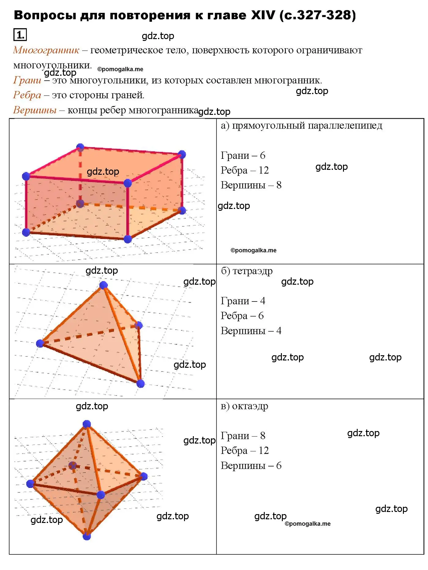 Решение 4. номер 1 (страница 327) гдз по геометрии 7-9 класс Атанасян, Бутузов, учебник