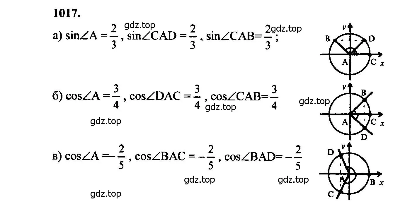 Решение 5. номер 1017 (страница 251) гдз по геометрии 7-9 класс Атанасян, Бутузов, учебник