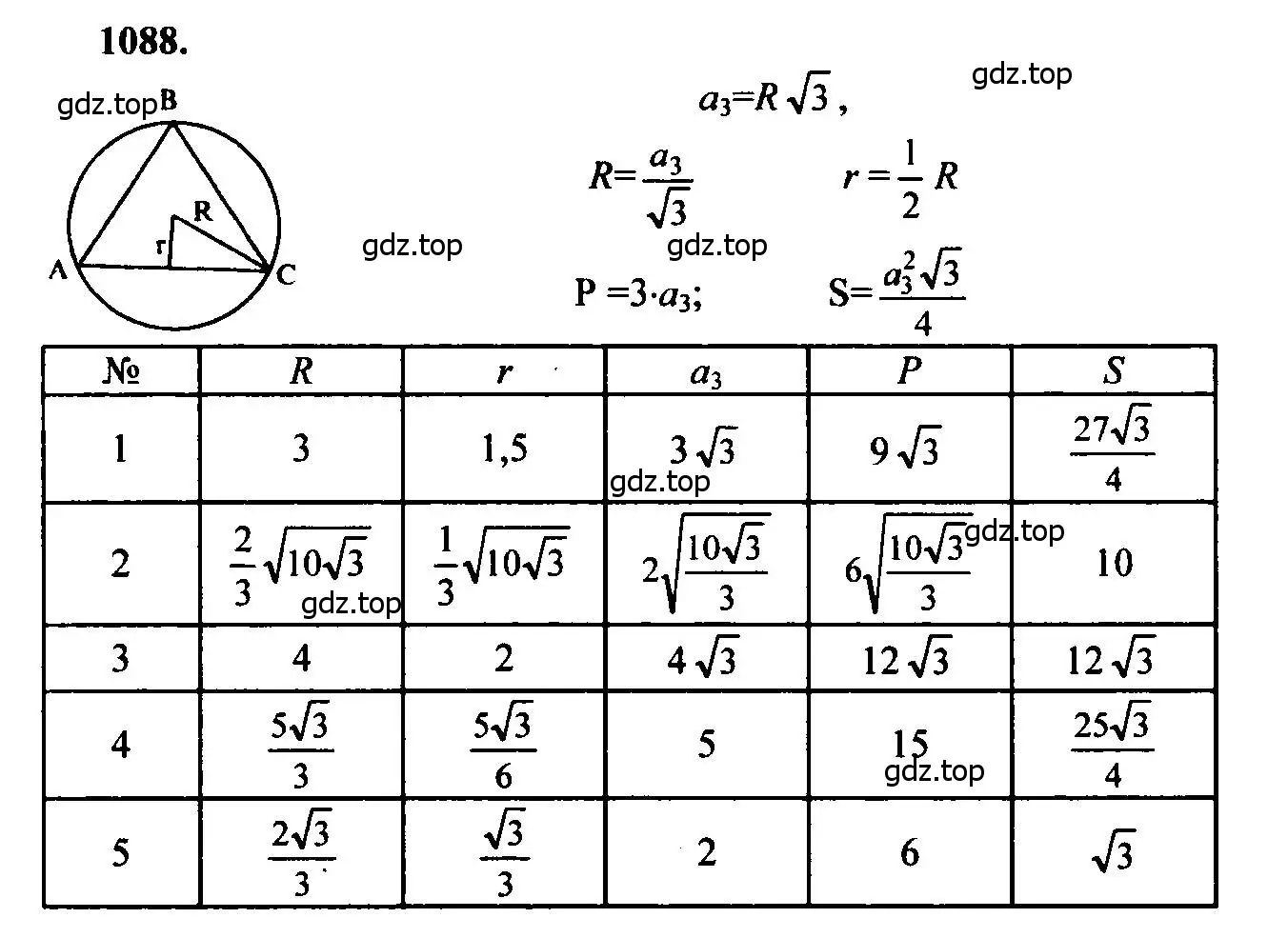 Решение 5. номер 1088 (страница 277) гдз по геометрии 7-9 класс Атанасян, Бутузов, учебник