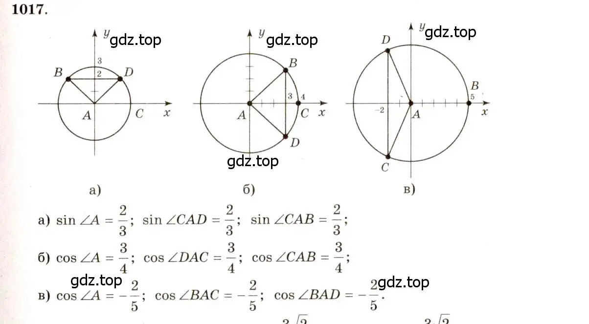 Решение 7. номер 1017 (страница 251) гдз по геометрии 7-9 класс Атанасян, Бутузов, учебник