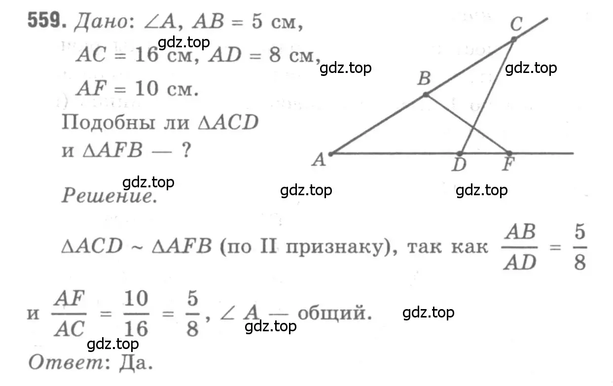 Решение 9. номер 559 (страница 144) гдз по геометрии 7-9 класс Атанасян, Бутузов, учебник