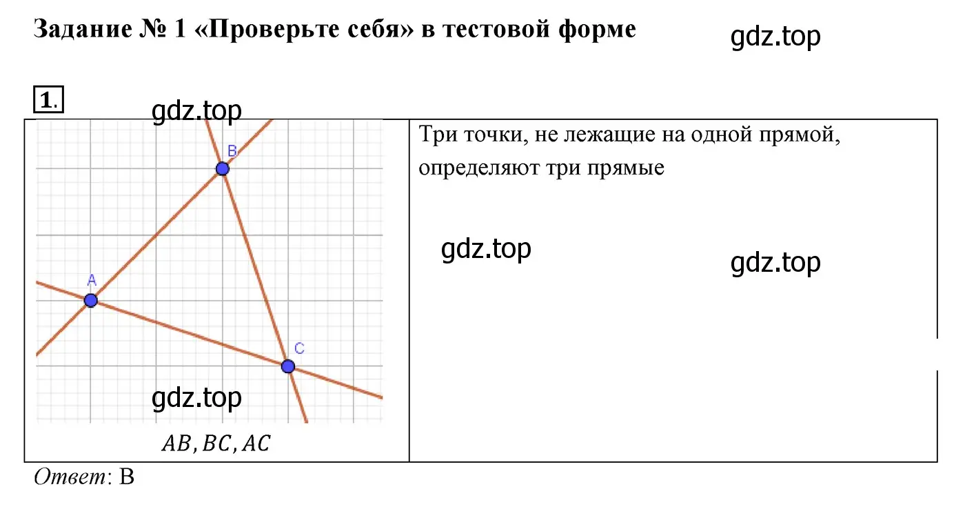 Решение 3. номер 1 (страница 47) гдз по геометрии 7 класс Мерзляк, Полонский, учебник