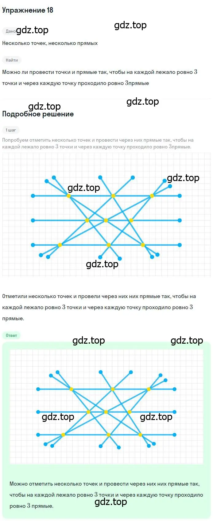 Решение номер 18 (страница 13) гдз по геометрии 7 класс Мерзляк, Полонский, учебник