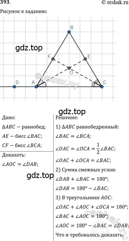 Решение 2. номер 393 (страница 108) гдз по геометрии 7 класс Мерзляк, Полонский, учебник