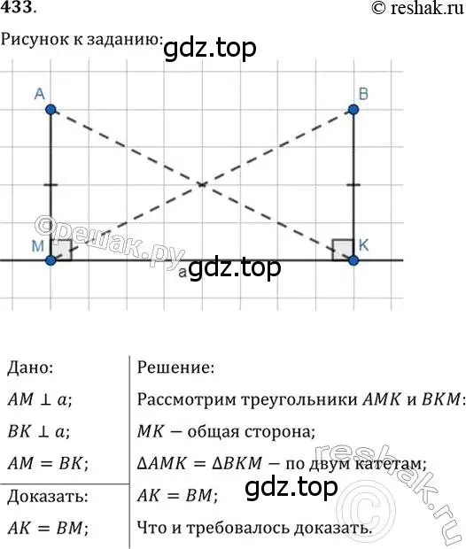 Решение 2. номер 433 (страница 115) гдз по геометрии 7 класс Мерзляк, Полонский, учебник