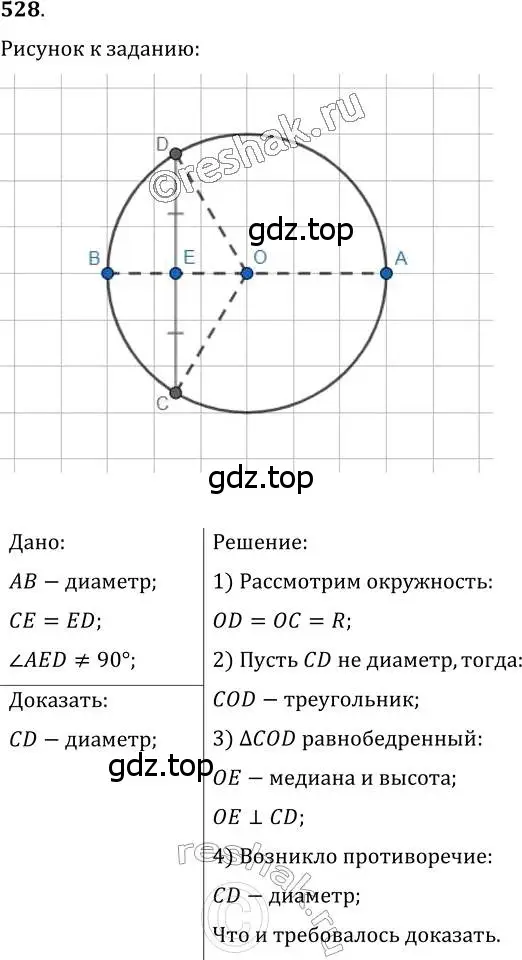 Решение 2. номер 528 (страница 136) гдз по геометрии 7 класс Мерзляк, Полонский, учебник