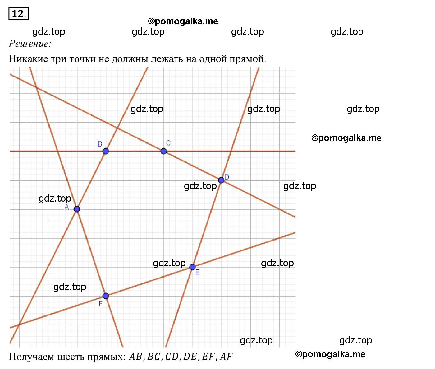 Решение 3. номер 12 (страница 12) гдз по геометрии 7 класс Мерзляк, Полонский, учебник