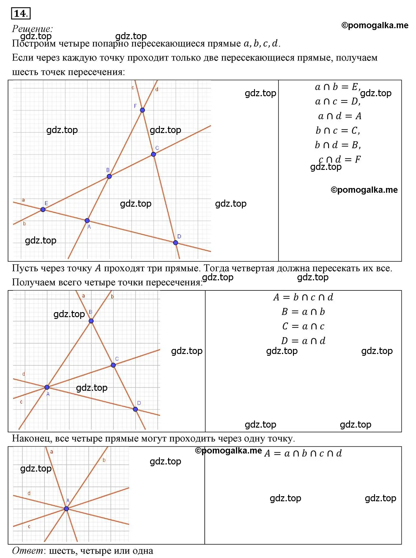 Решение 3. номер 14 (страница 12) гдз по геометрии 7 класс Мерзляк, Полонский, учебник