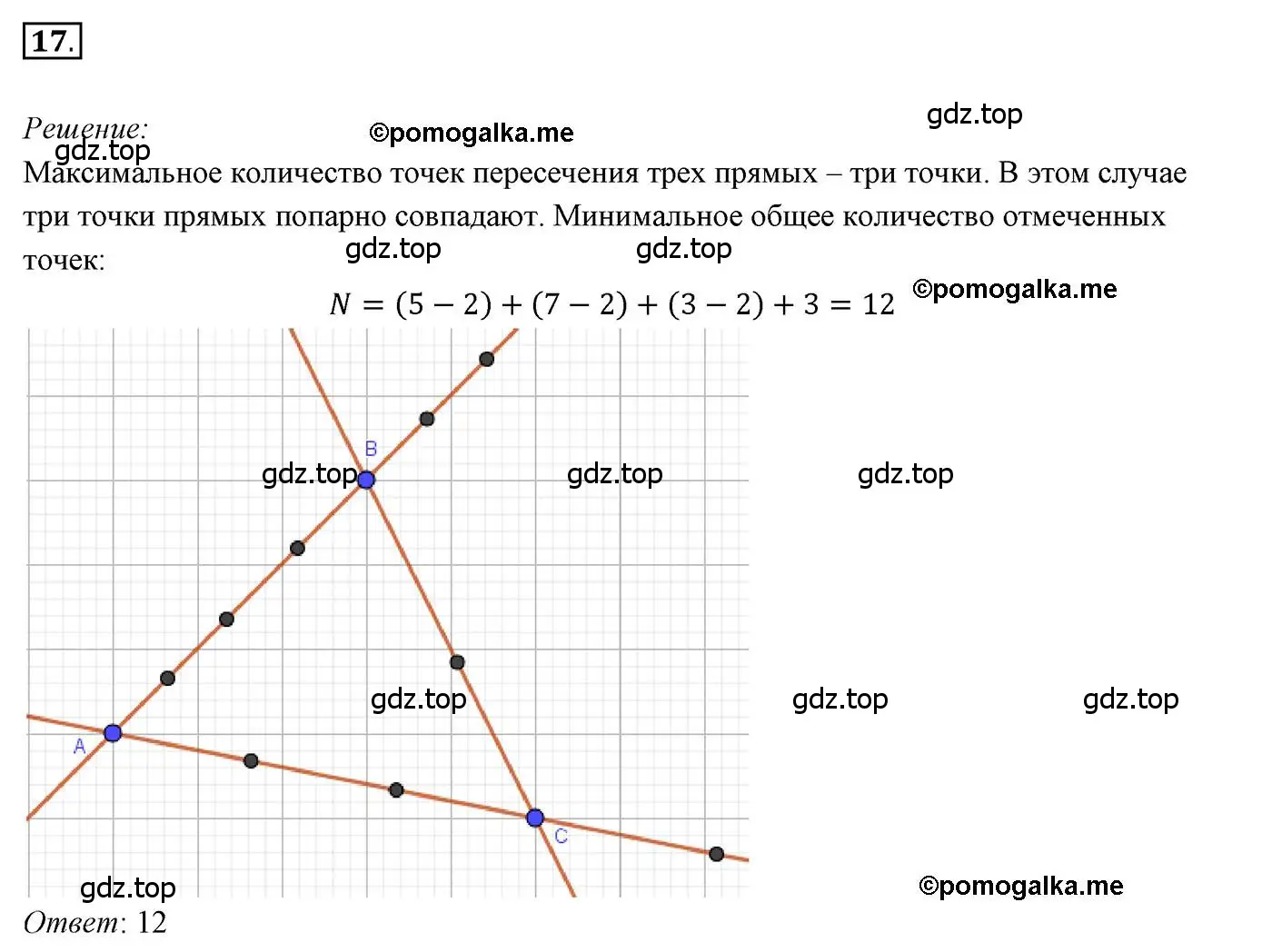Решение 3. номер 17 (страница 13) гдз по геометрии 7 класс Мерзляк, Полонский, учебник