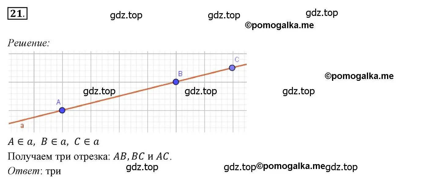 Решение 3. номер 21 (страница 17) гдз по геометрии 7 класс Мерзляк, Полонский, учебник