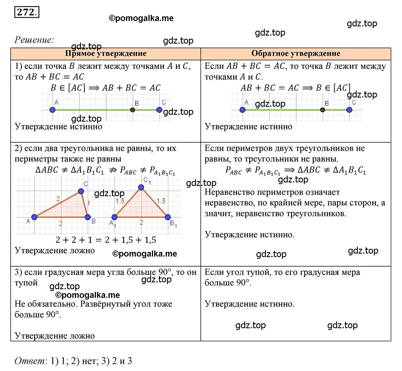 Решение 3. номер 272 (страница 77) гдз по геометрии 7 класс Мерзляк, Полонский, учебник