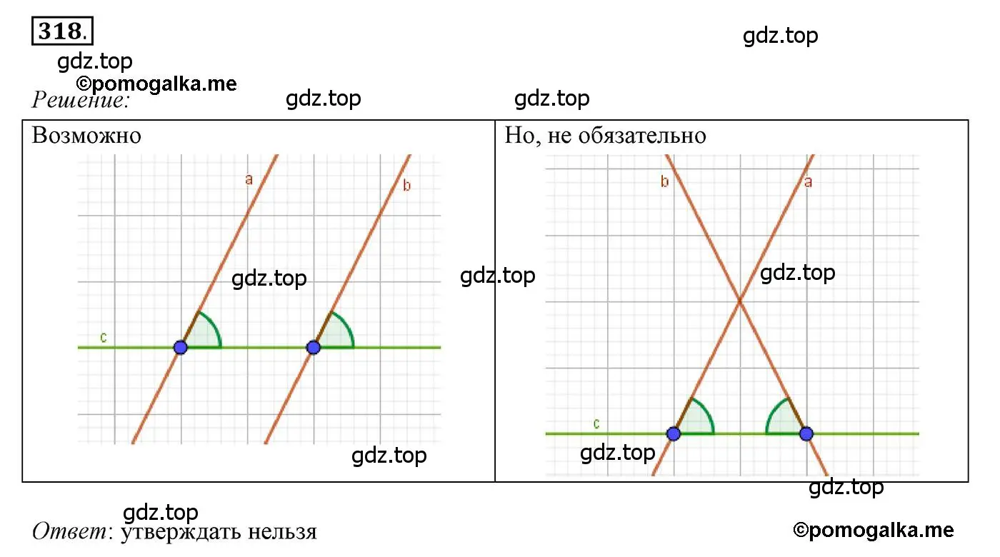 Решение 3. номер 318 (страница 94) гдз по геометрии 7 класс Мерзляк, Полонский, учебник