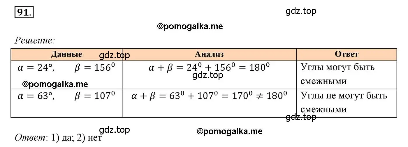 Решение 3. номер 91 (страница 32) гдз по геометрии 7 класс Мерзляк, Полонский, учебник