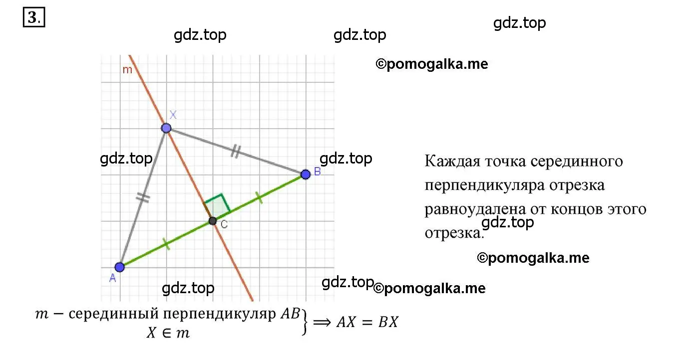 Постройте серединный перпендикуляр данного отрезка 7 класс. Каждая точка серединного перпендикуляра к отрезку равноудалена. Серединный перпендикуляр отрезка. Точка лежащая на серединном перпендикуляре. Серединный перпендикуляр к отрезку с концами в этих точках.