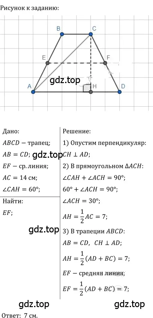 Решение 2. номер 255 (страница 50) гдз по геометрии 8 класс Мерзляк, Полонский, учебник