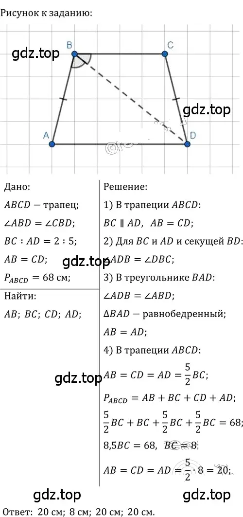 Решение 2. номер 258 (страница 50) гдз по геометрии 8 класс Мерзляк, Полонский, учебник