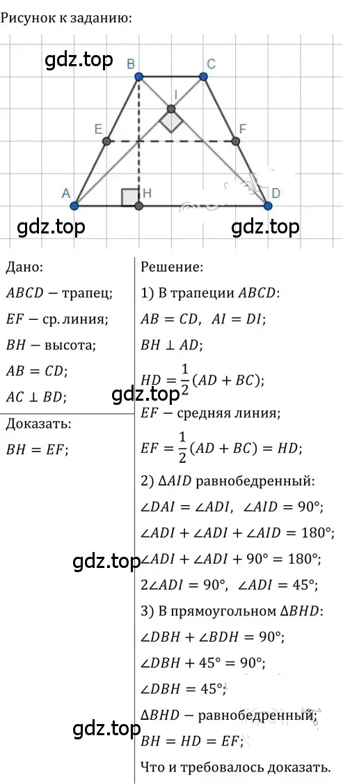 Решение 2. номер 262 (страница 50) гдз по геометрии 8 класс Мерзляк, Полонский, учебник