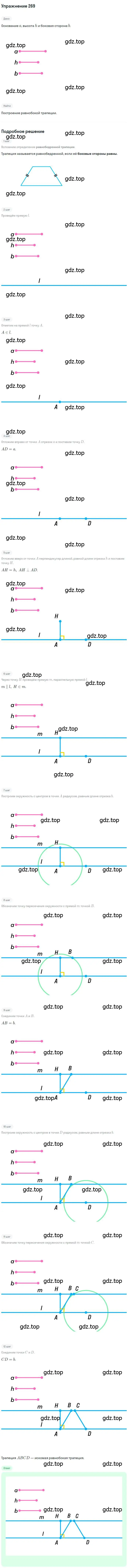 Решение номер 269 (страница 51) гдз по геометрии 8 класс Мерзляк, Полонский, учебник