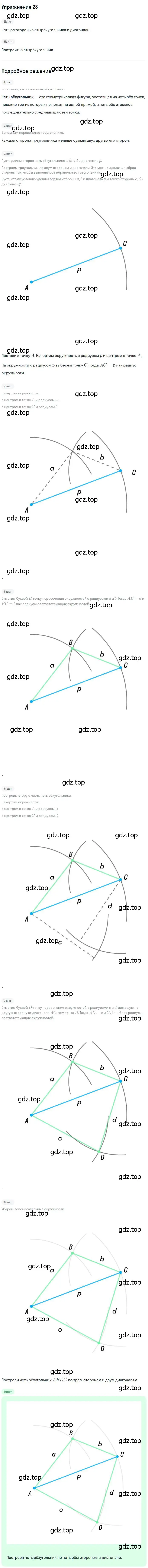 Решение номер 28 (страница 12) гдз по геометрии 8 класс Мерзляк, Полонский, учебник