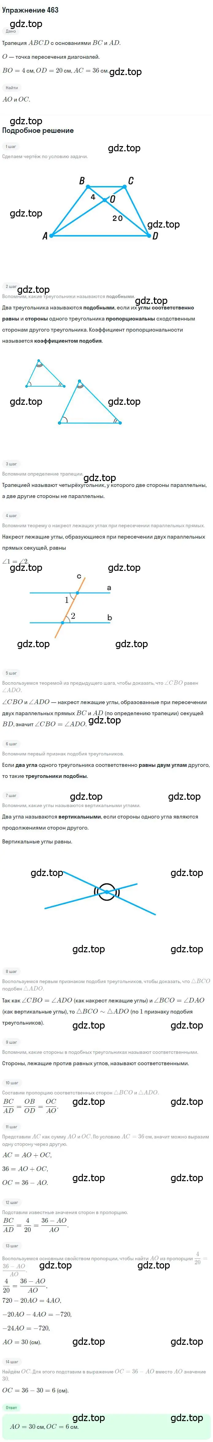 Решение номер 463 (страница 93) гдз по геометрии 8 класс Мерзляк, Полонский, учебник