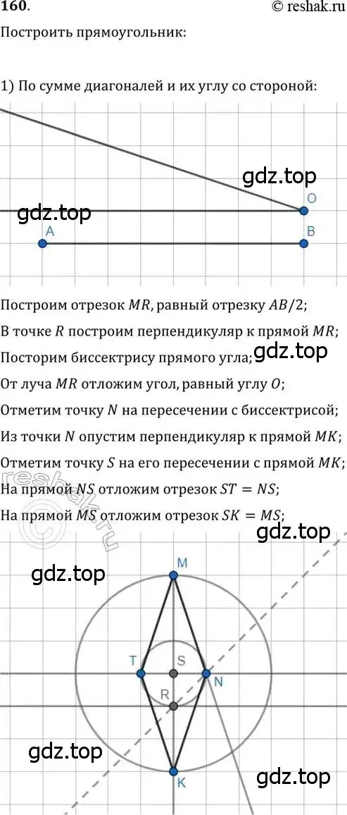 Решение 2. номер 160 (страница 35) гдз по геометрии 8 класс Мерзляк, Полонский, учебник
