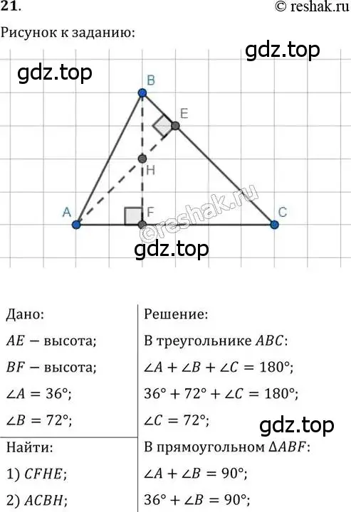 Решение 2. номер 21 (страница 11) гдз по геометрии 8 класс Мерзляк, Полонский, учебник