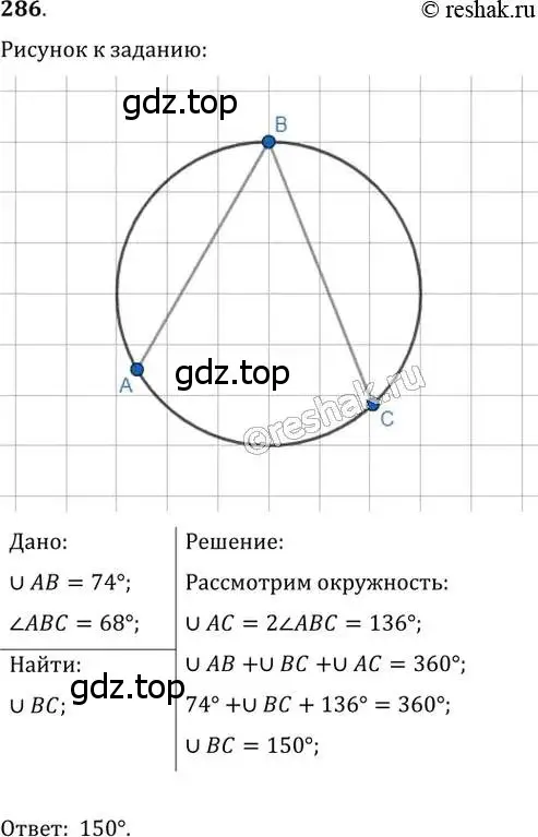 Решение 2. номер 286 (страница 57) гдз по геометрии 8 класс Мерзляк, Полонский, учебник