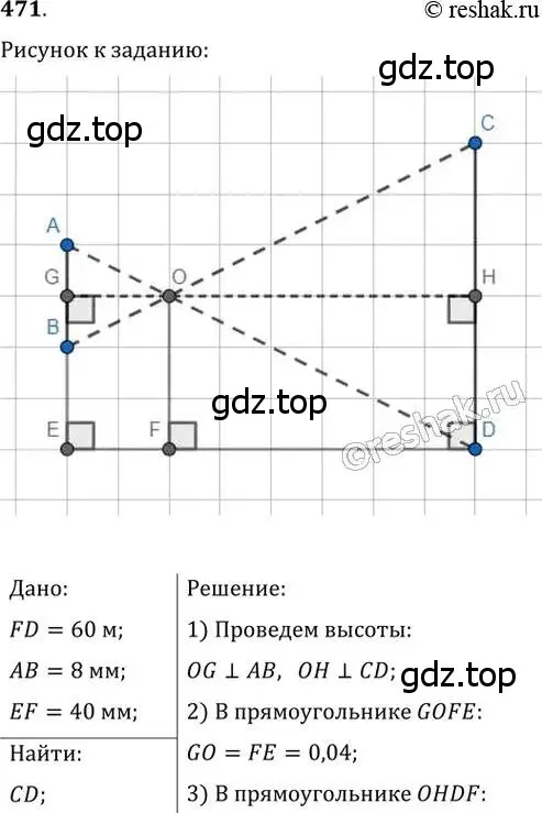 Решение 2. номер 471 (страница 94) гдз по геометрии 8 класс Мерзляк, Полонский, учебник