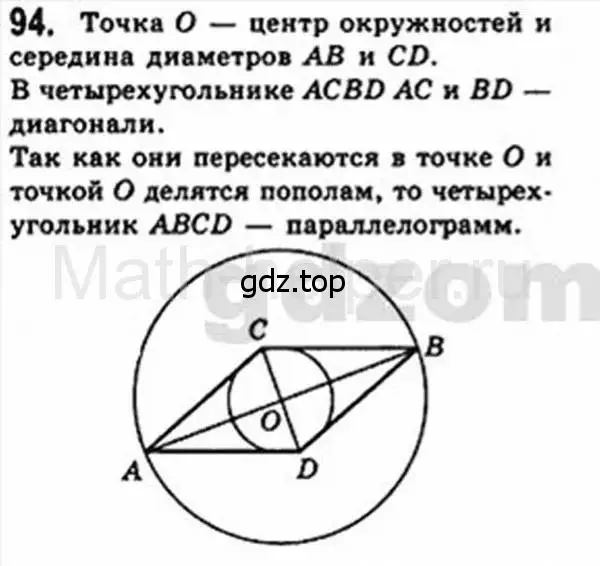 Решение 4. номер 94 (страница 25) гдз по геометрии 8 класс Мерзляк, Полонский, учебник