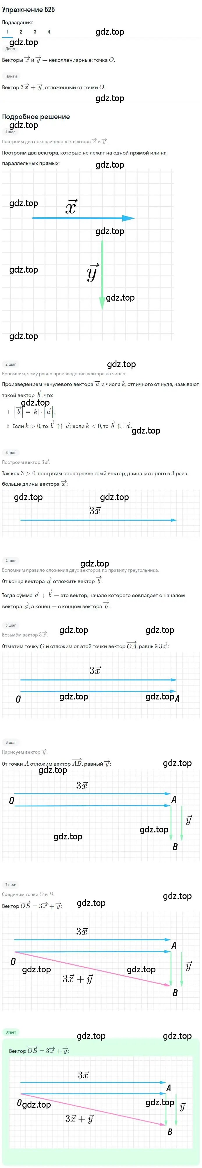 Решение номер 525 (страница 129) гдз по геометрии 9 класс Мерзляк, Полонский, учебник