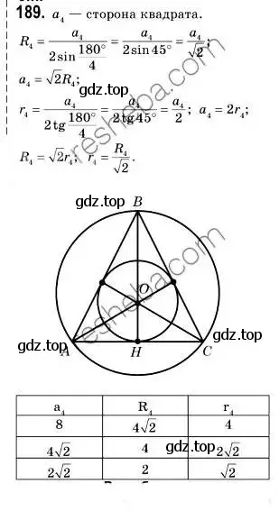 Решение 2. номер 189 (страница 54) гдз по геометрии 9 класс Мерзляк, Полонский, учебник