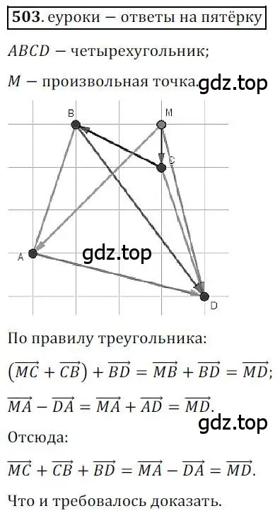 Решение 3. номер 503 (страница 122) гдз по геометрии 9 класс Мерзляк, Полонский, учебник