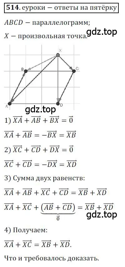 Решение 3. номер 514 (страница 123) гдз по геометрии 9 класс Мерзляк, Полонский, учебник