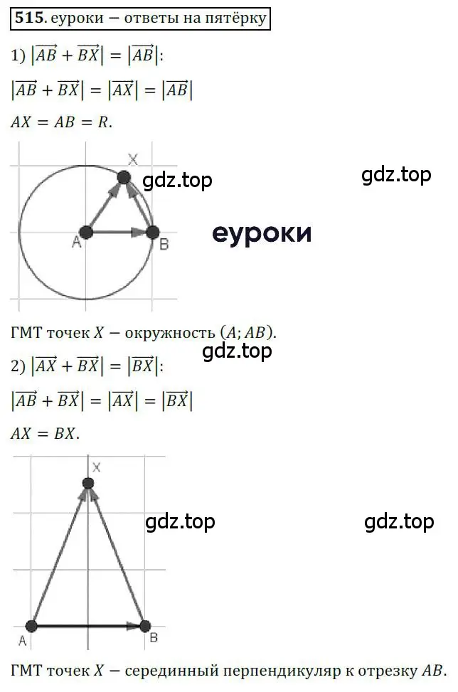 Решение 3. номер 515 (страница 123) гдз по геометрии 9 класс Мерзляк, Полонский, учебник