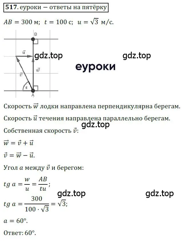 Решение 3. номер 517 (страница 123) гдз по геометрии 9 класс Мерзляк, Полонский, учебник