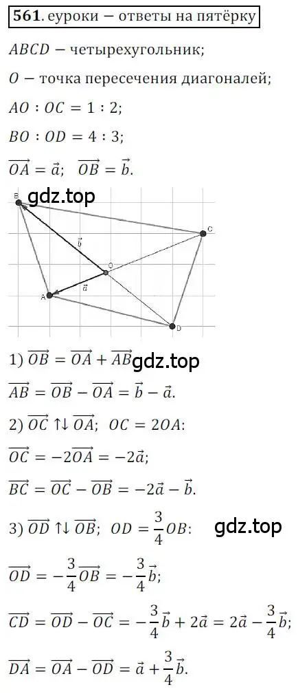 Решение 3. номер 561 (страница 132) гдз по геометрии 9 класс Мерзляк, Полонский, учебник