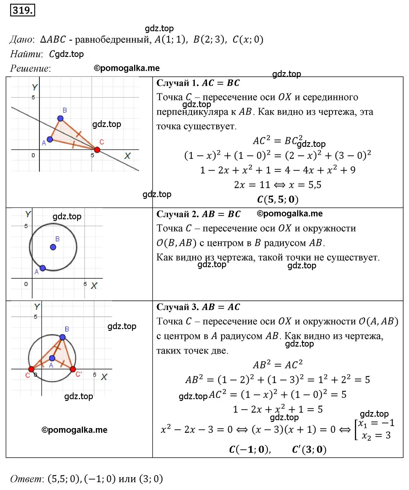 Решение 4. номер 319 (страница 79) гдз по геометрии 9 класс Мерзляк, Полонский, учебник