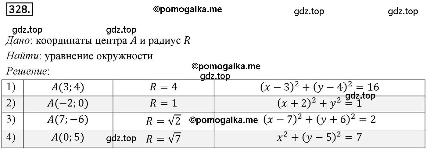 Решение 4. номер 328 (страница 83) гдз по геометрии 9 класс Мерзляк, Полонский, учебник