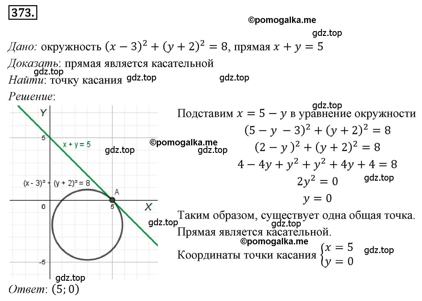 Решение 4. номер 373 (страница 91) гдз по геометрии 9 класс Мерзляк, Полонский, учебник