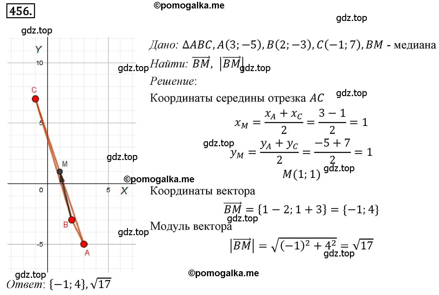 Решение 4. номер 456 (страница 112) гдз по геометрии 9 класс Мерзляк, Полонский, учебник