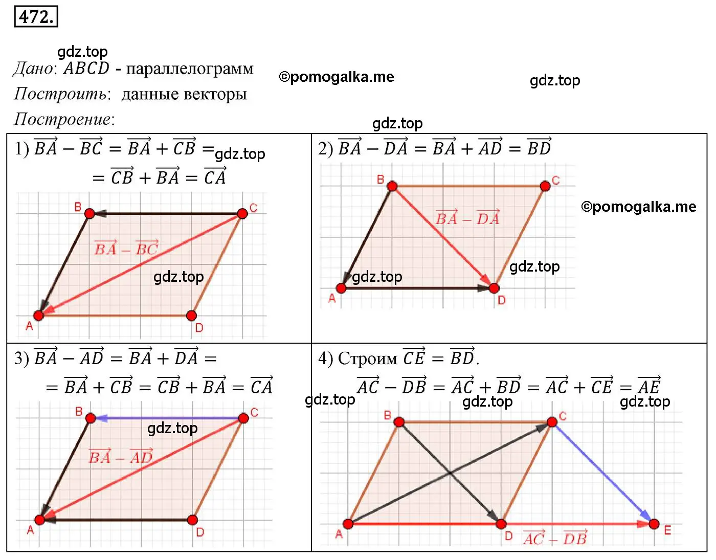 Решение 4. номер 472 (страница 119) гдз по геометрии 9 класс Мерзляк, Полонский, учебник