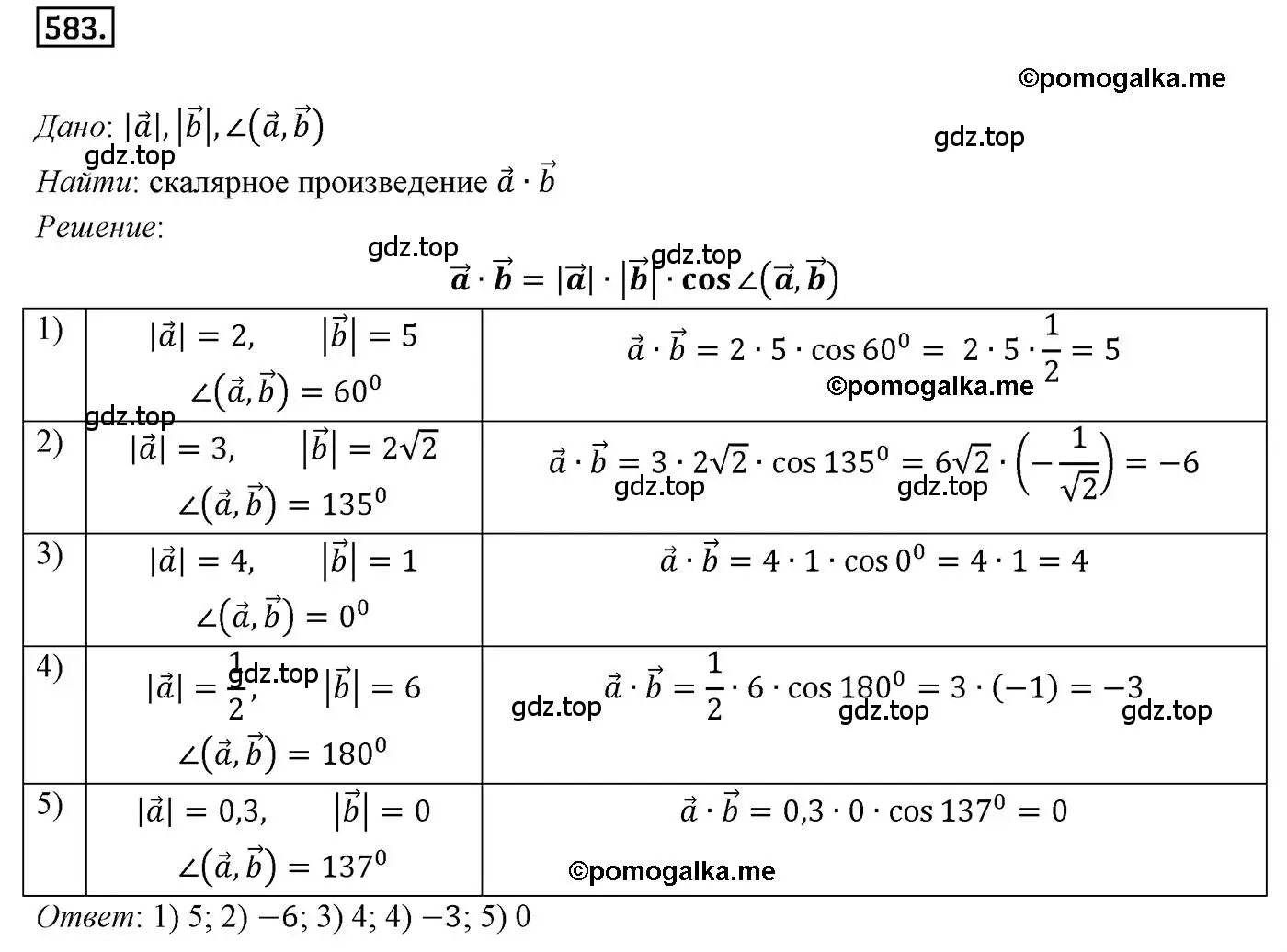 Решение 4. номер 583 (страница 141) гдз по геометрии 9 класс Мерзляк, Полонский, учебник