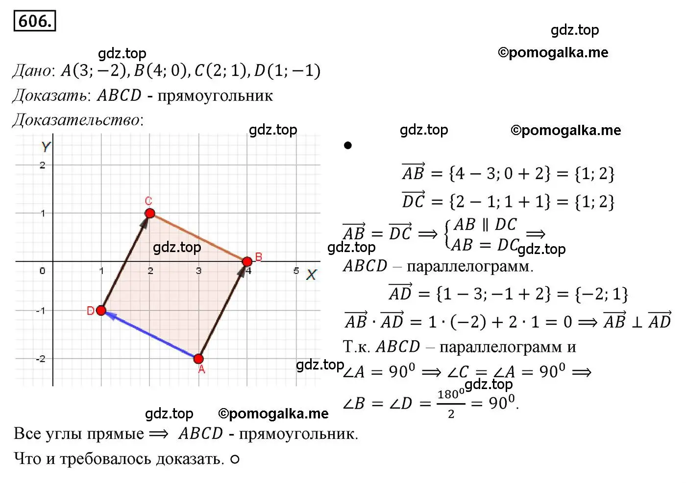 Решение 4. номер 606 (страница 143) гдз по геометрии 9 класс Мерзляк, Полонский, учебник