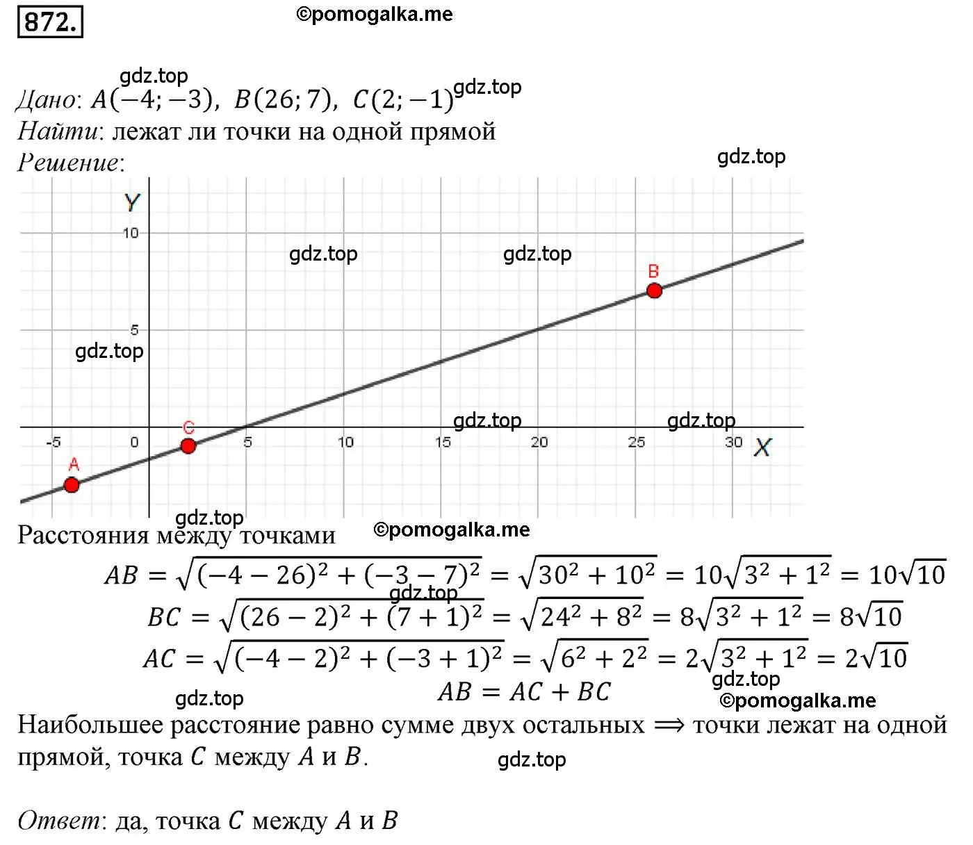 Решение 4. номер 872 (страница 221) гдз по геометрии 9 класс Мерзляк, Полонский, учебник