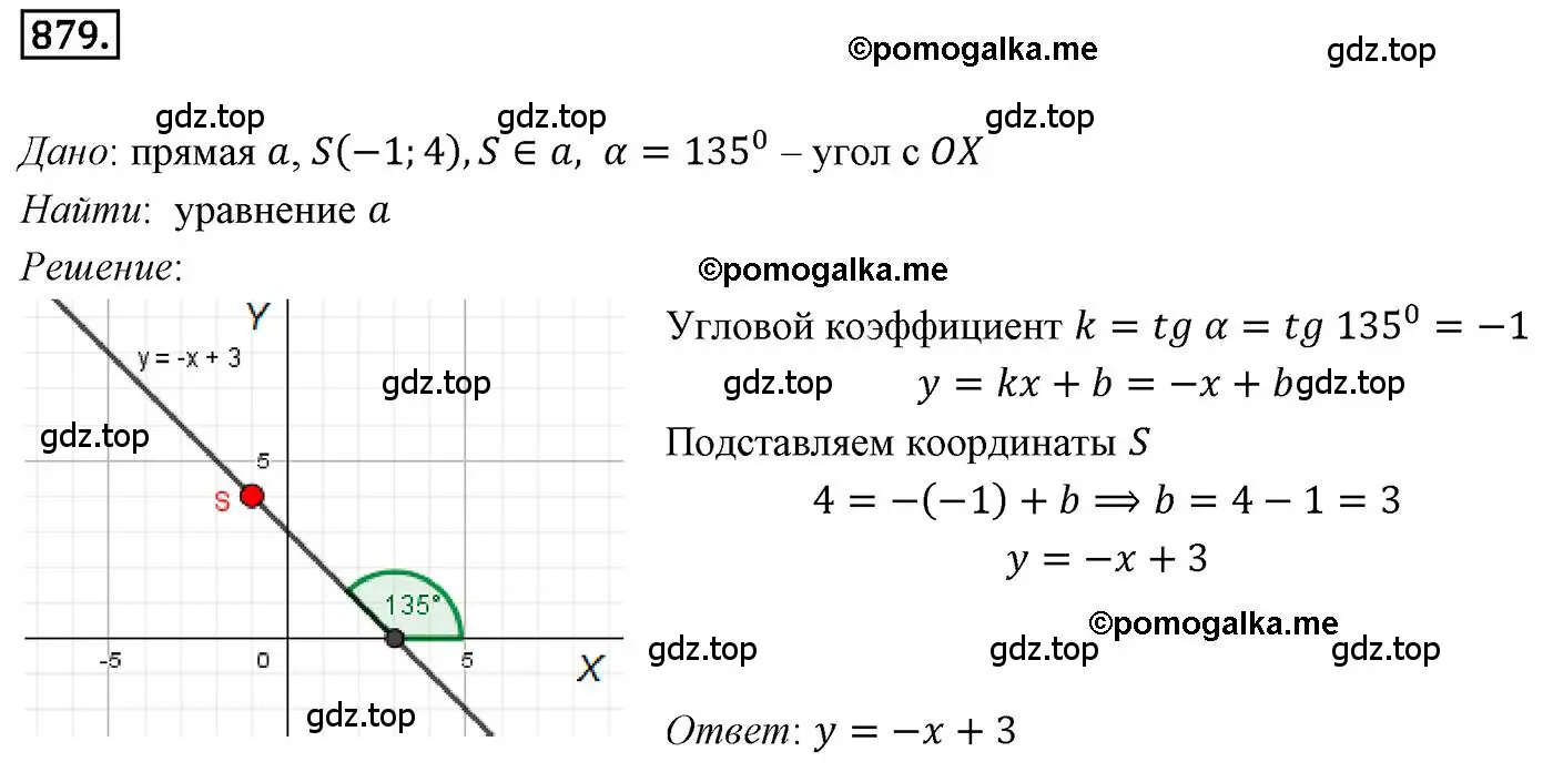 Решение 4. номер 879 (страница 222) гдз по геометрии 9 класс Мерзляк, Полонский, учебник